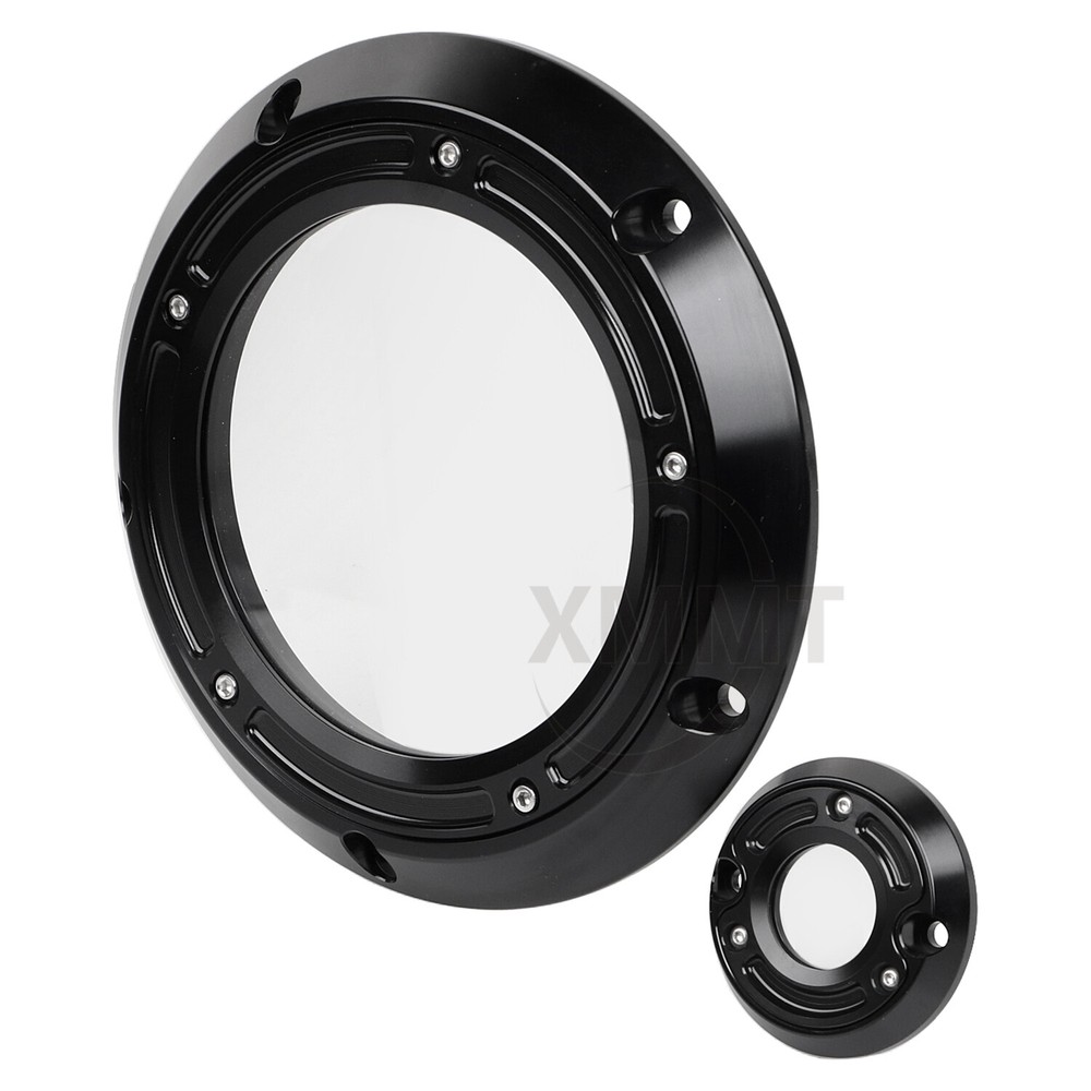 Black CNC Derby Timing Timer Covers For Harley Road King Electra Glide 2017-2023