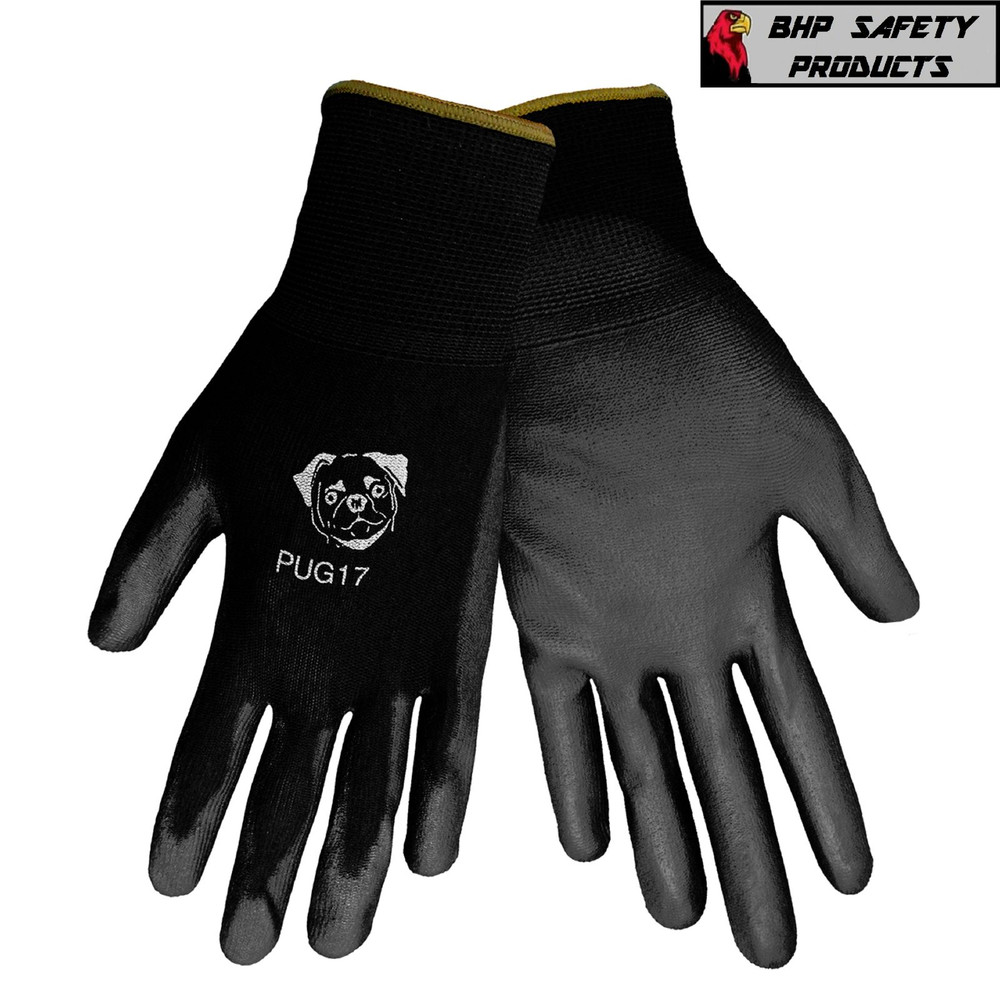 POLYURETHANE COATED NYLON WORK GLOVES MEDIUM GLOBAL GLOVE PUG17-M (6 DOZEN)