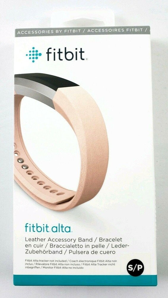 Fitbit Alta Small Blush Pink Leather Accessory Replacement Band - New & Sealed!