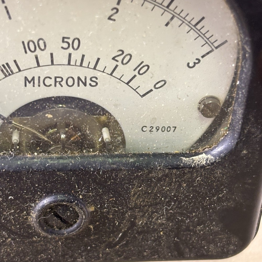 Weston Electrical Mod 301 Panel Meter Gauge Relative Output 0-8 & Microns 0-500