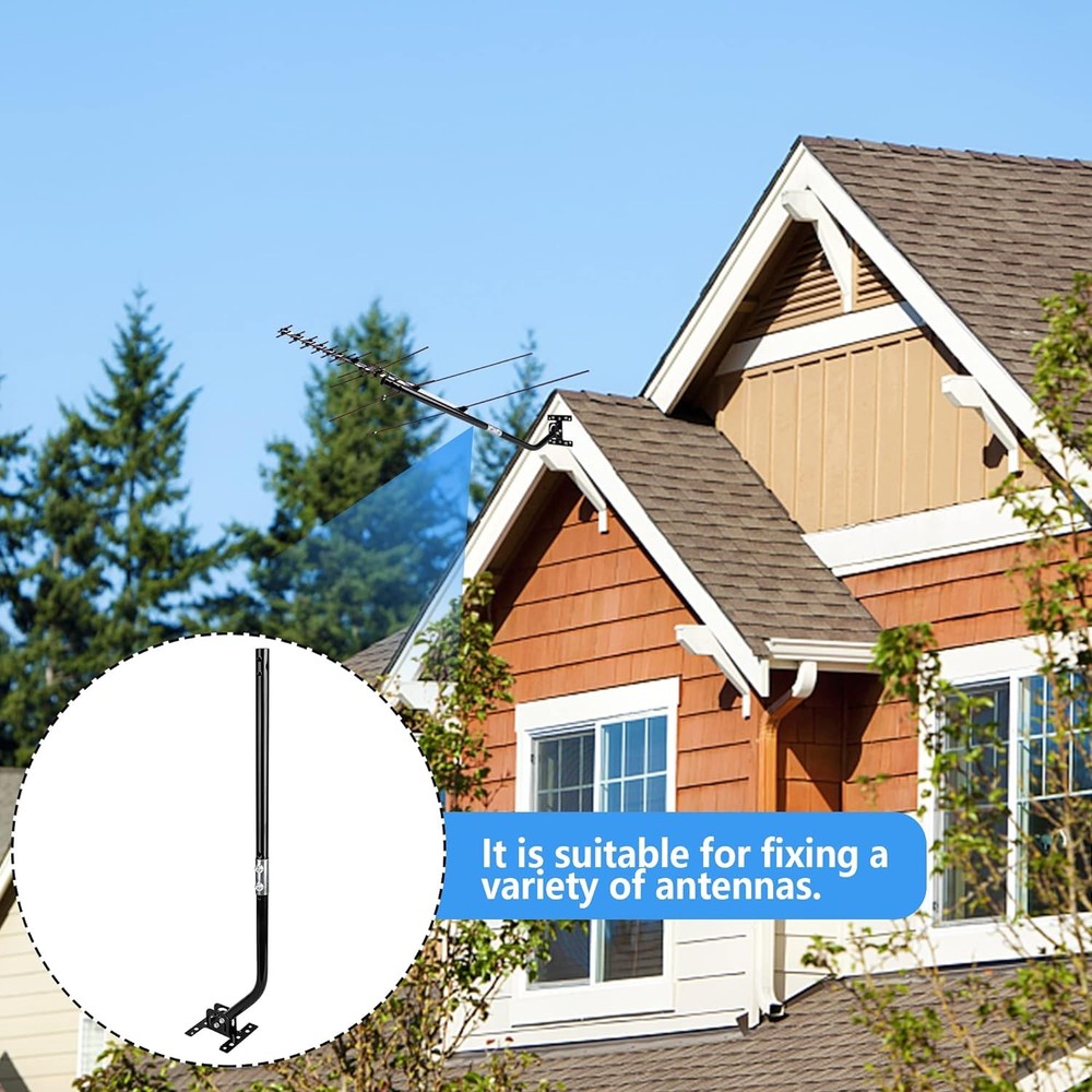32.8" Universal TV Antenna Mount，Adjustable Mounting Black