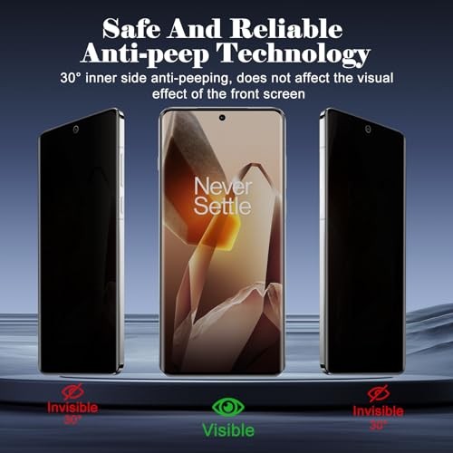 2 pcs Tempered Glass Compatible with OnePlus 13 Privacy Screen Protector [Anti