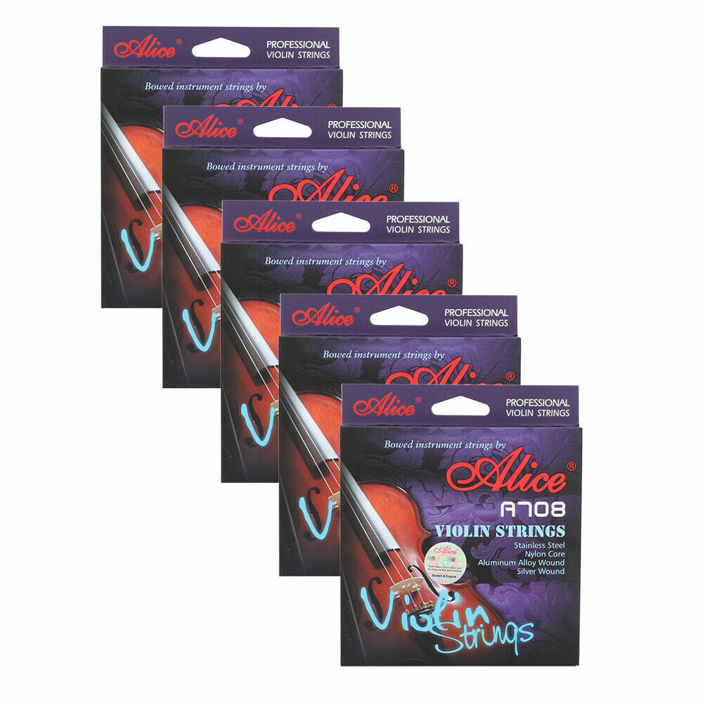 5 Sets Alice A708 Professional Violin Strings 5-string Set E-1a E-1b A-2 D-3 G-4