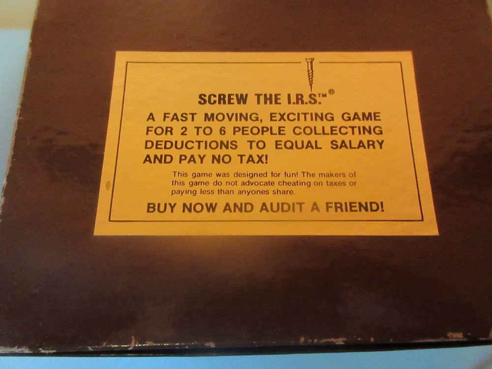 Screw the IRS Card Game - Complete in Original Box