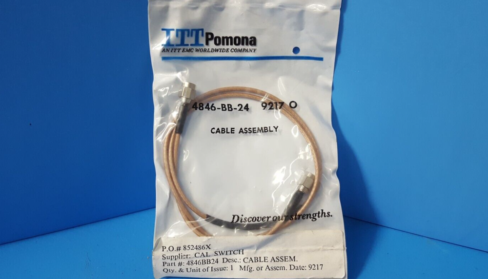 RF Cable Assembly, 4846-BB-24, Pomona, 50 Ohm