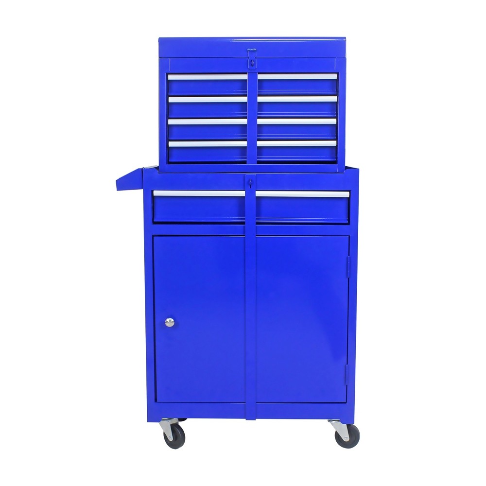 Tool chest with 5 Drawers, Lockable Rolling Tool Box with Wheels,for Garage,blue