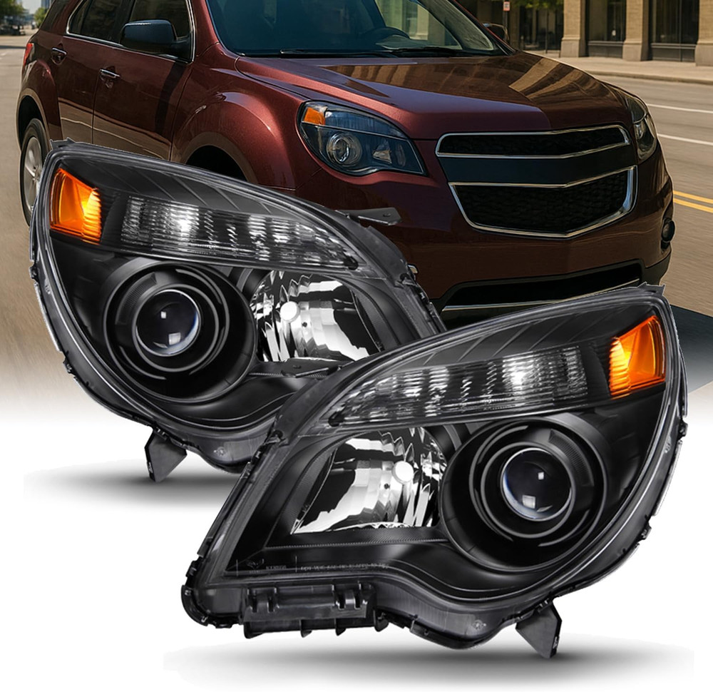 - for BLACK 2010 2011 2012 2013 2014 2015 Chevy Equinox Halogen Type Projector H