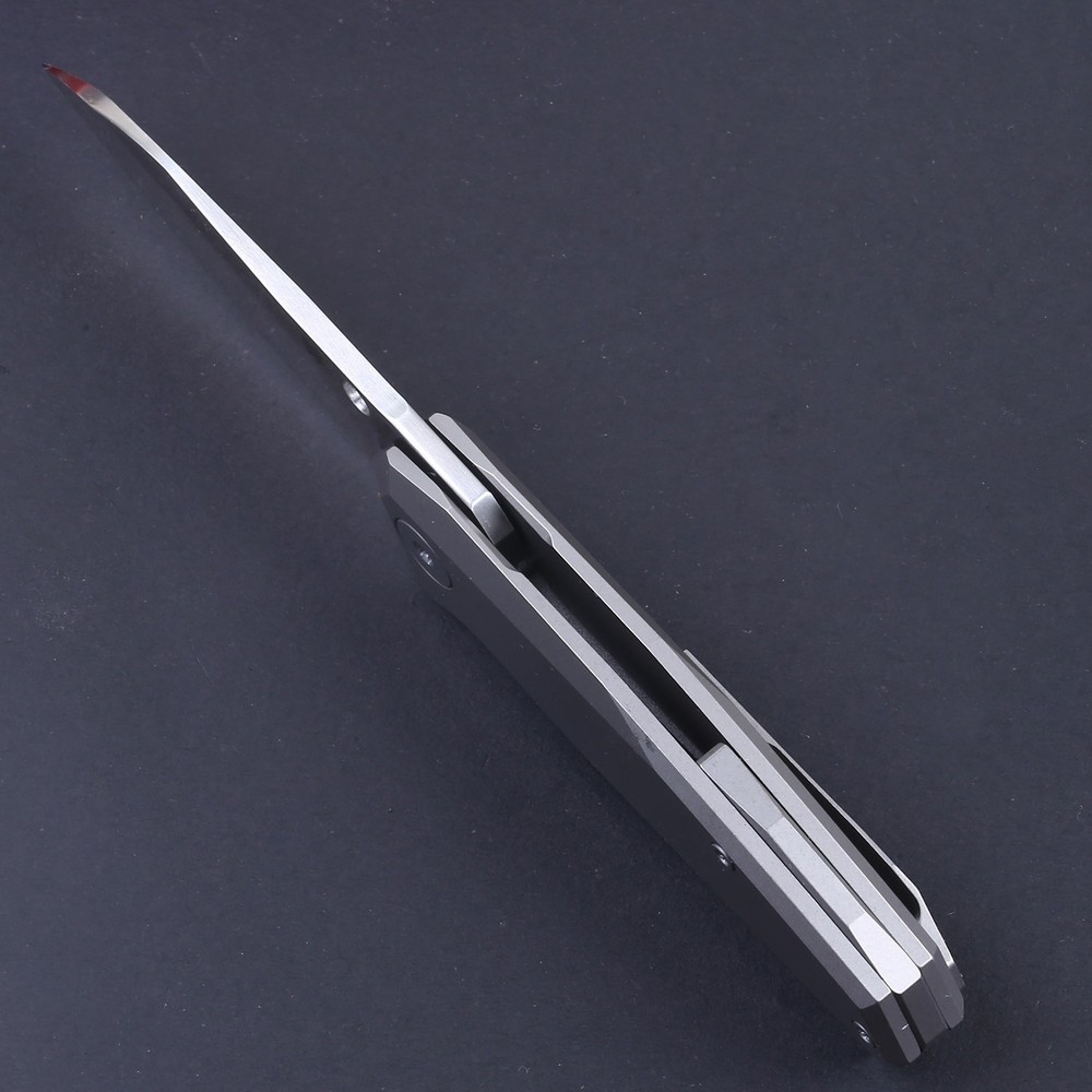 2025 New Mini Small Titanium Handle D2 Blade Flipper Bearing Fast Open Knife