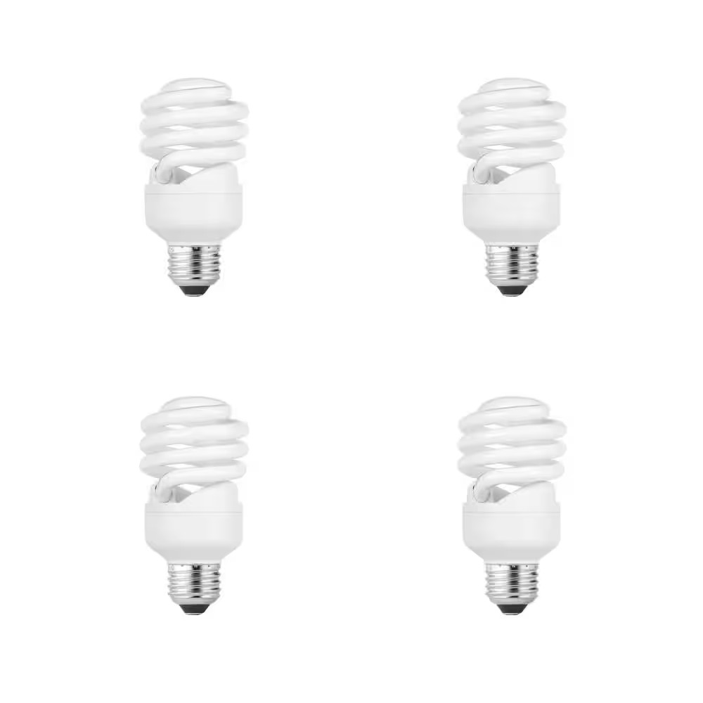 75-Watt Equivalent A19 Spiral Non-Dimmable E26 Medium Base CFL Light Bulb