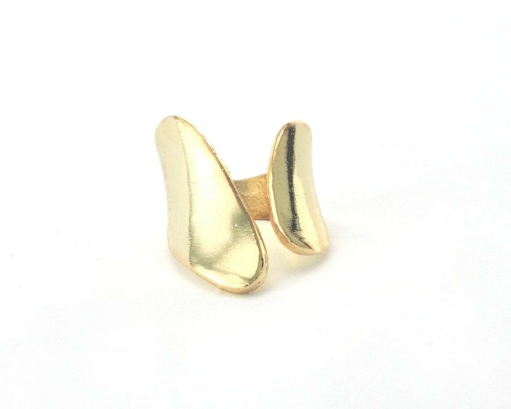 Ring Adjustable Ring Raw Brass or Gold, Silver Plated Women statement ring