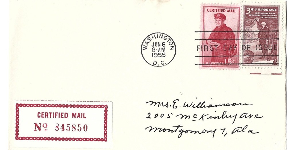 US SC # FA1 Certified Mail FDC. Nice Cachet, with enclosure