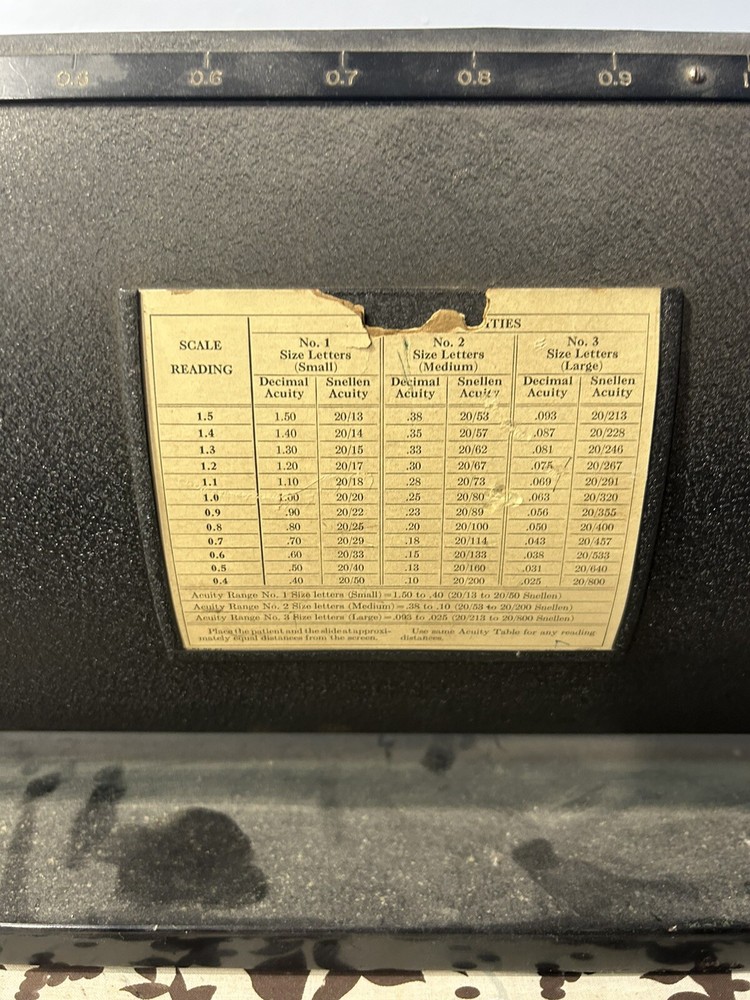 Vintage Bausch and Lomb Visual Acuity Chart Projector-1