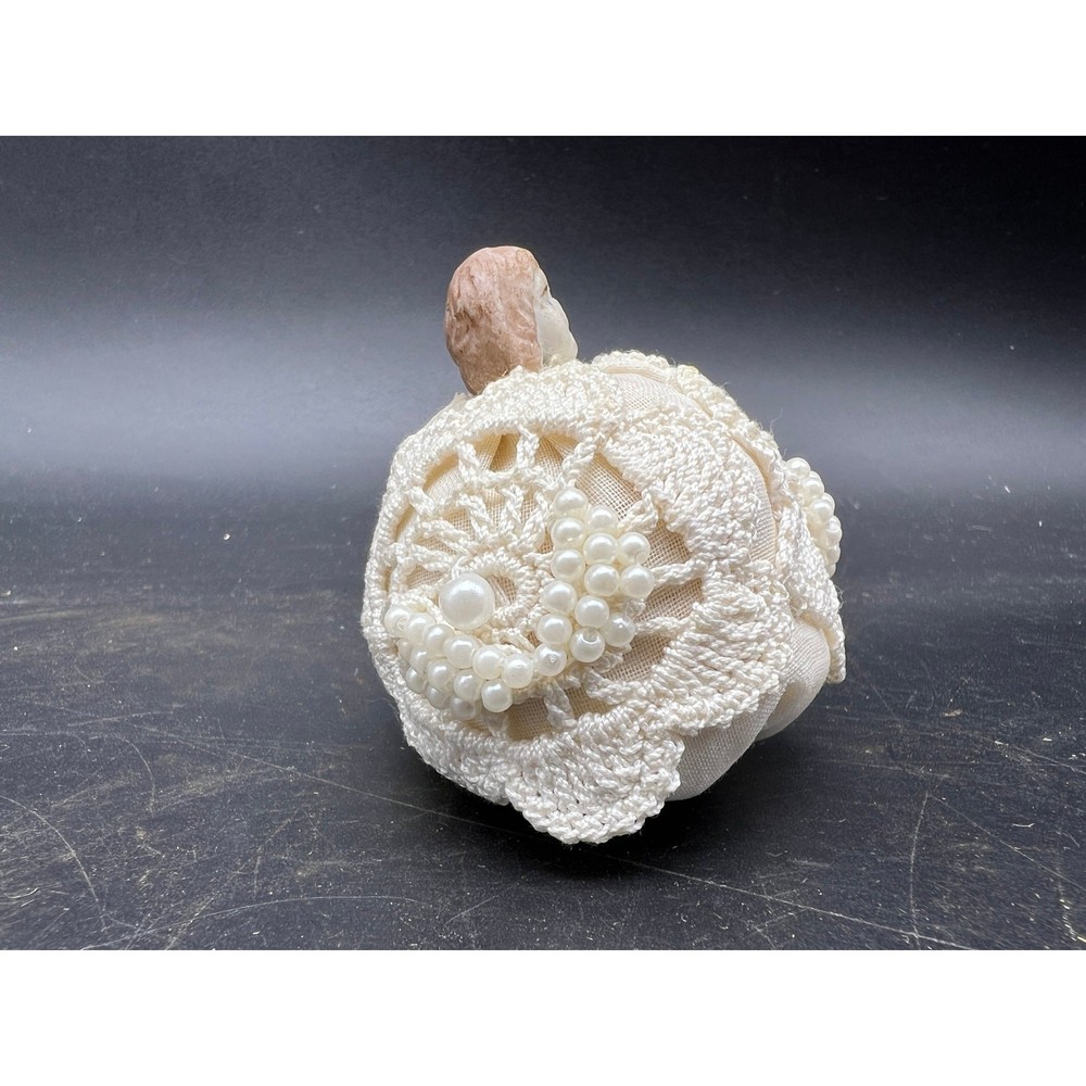 Vintage Tiny Bisque Doll Pin Cushion