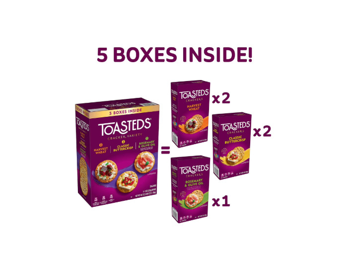 Kellogg's Toasted Variety Pack Crackers, 40 oz.