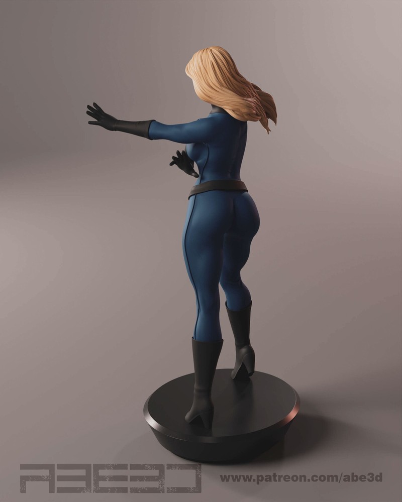 Sue Storm 3d Printed Model | Unassembled | Unpainted | 1/10-1/3