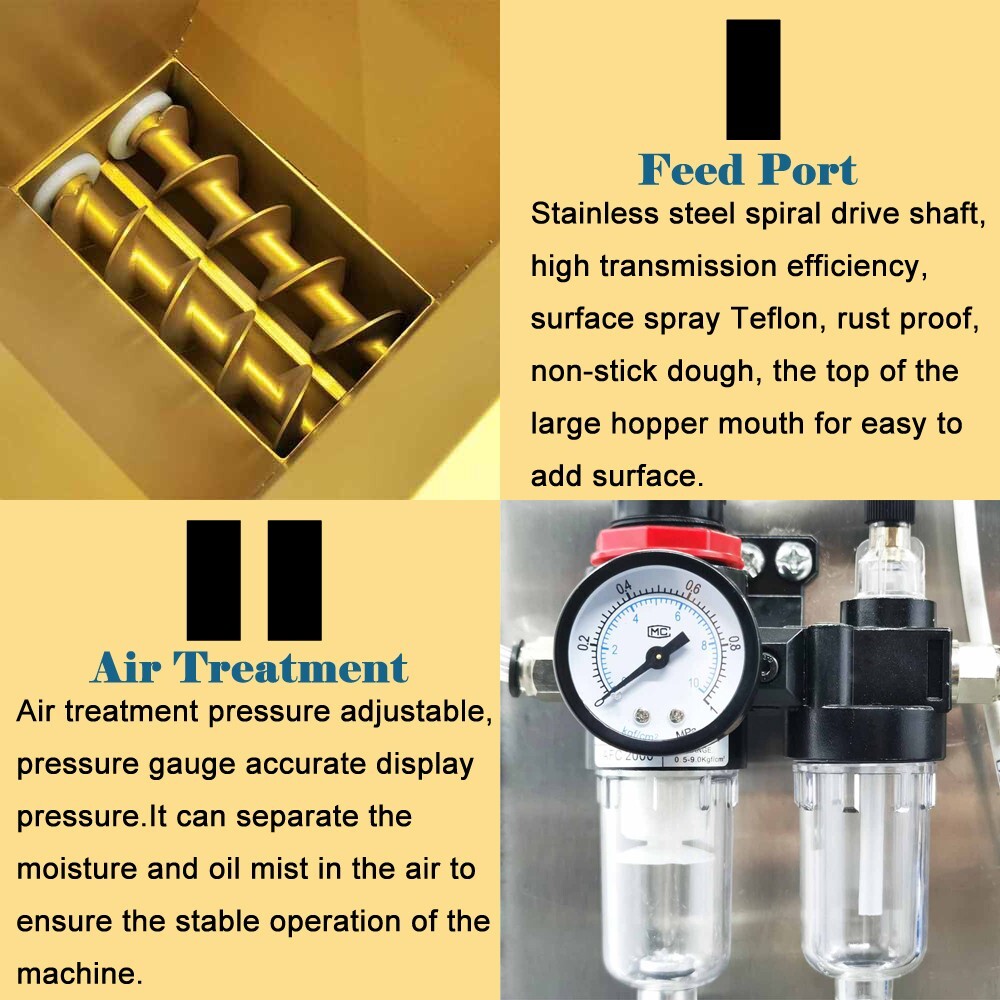 Full-automatic Dough Divider Cutter Ration Dough Pastry Press Roller Dividing