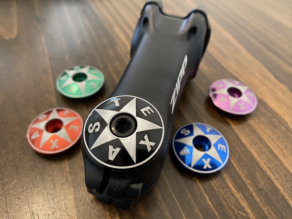 TEXAS - Threadless Bicycle Headset Stem Cap 1 1/8" BLACK USA