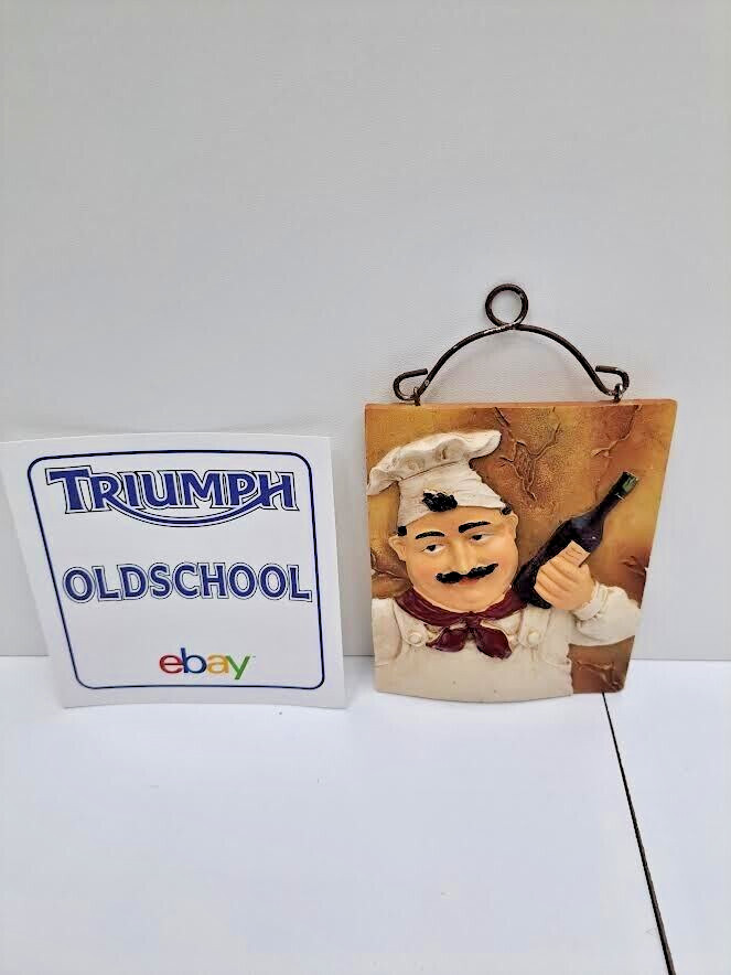 Wine plaques (3) ceramic with hangers, cute approximately 4.5 " square each