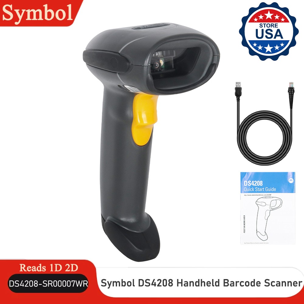 Symbol 1D 2D Barcode Scanner DS4208-SR00007WR Handheld USB Barcode Reader