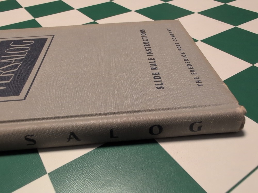 1951 VERSALOG Slide Rule Instructions Manual hardcover Frederick Post #DESIGN