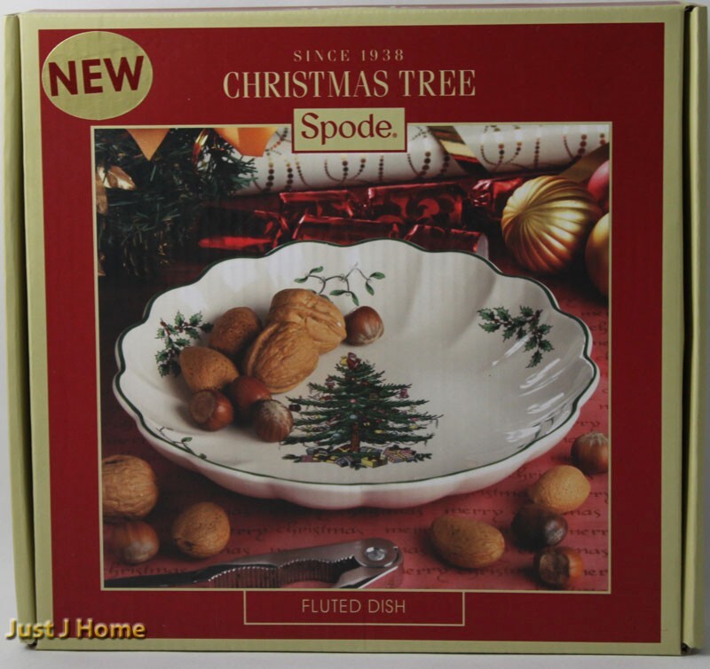 Spode Christmas Tree 8" Fluted Dish NIB