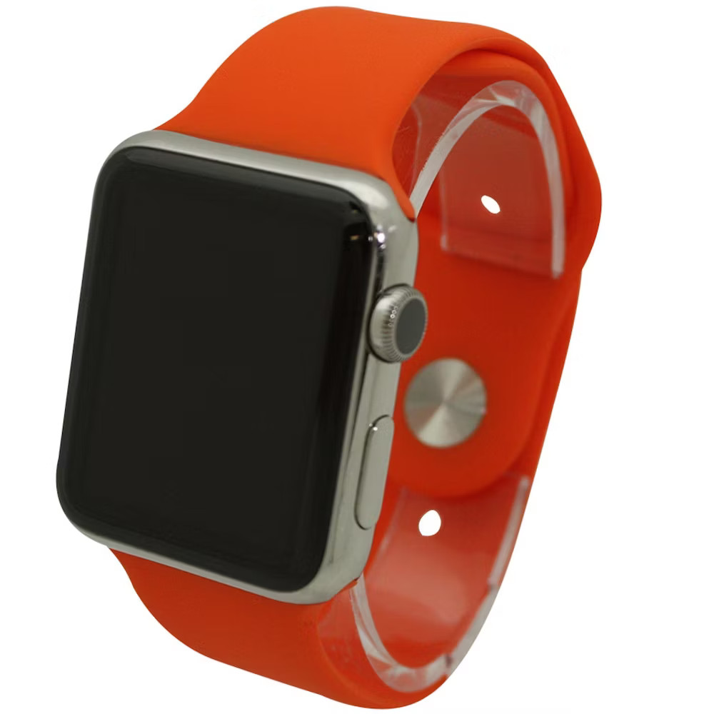 Olivia Pratt Orange Solid Silicone Apple Watch Band 38Mm