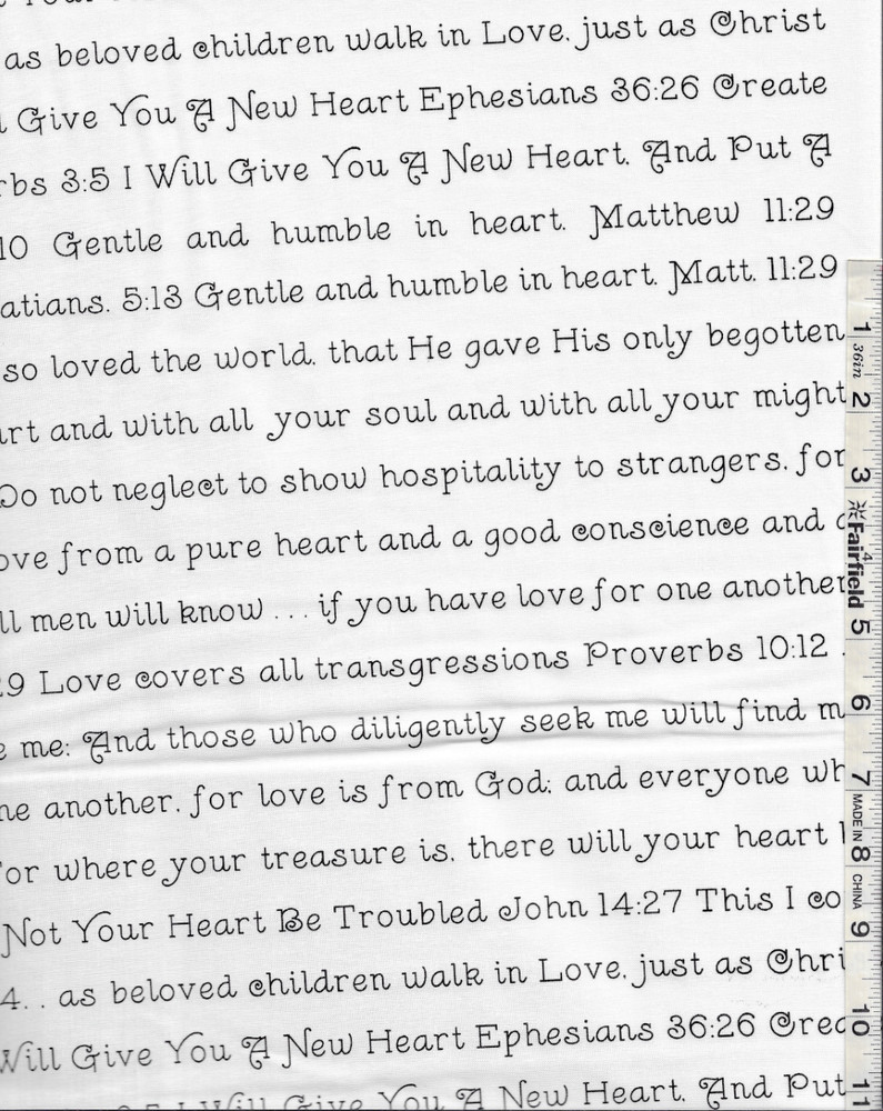 Take Heart Valentine Love Scripture by Riley Blake bty