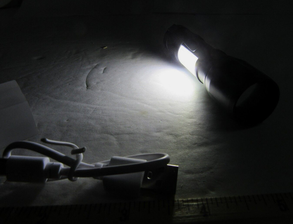 Mini USB charged pocket flashlight, 5 FUNCTIONS, LIGHTWEIGHT, DURABLE, BRIGHT