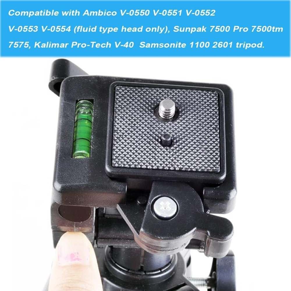 2 Pack 41mm and 43mm Tripod Quick Release Plate Camera Mounting Adapter, 2 Sizes