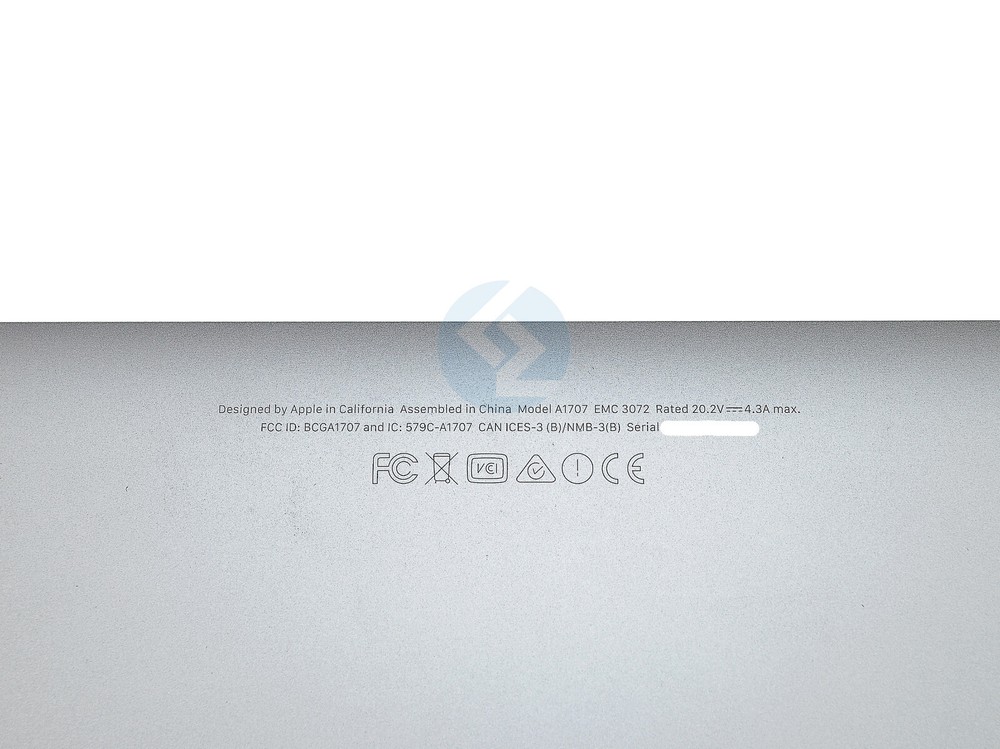 Grade A Space Gray Lower Bottom Case Cover for Macbook Pro 15" A1707 2016 2017
