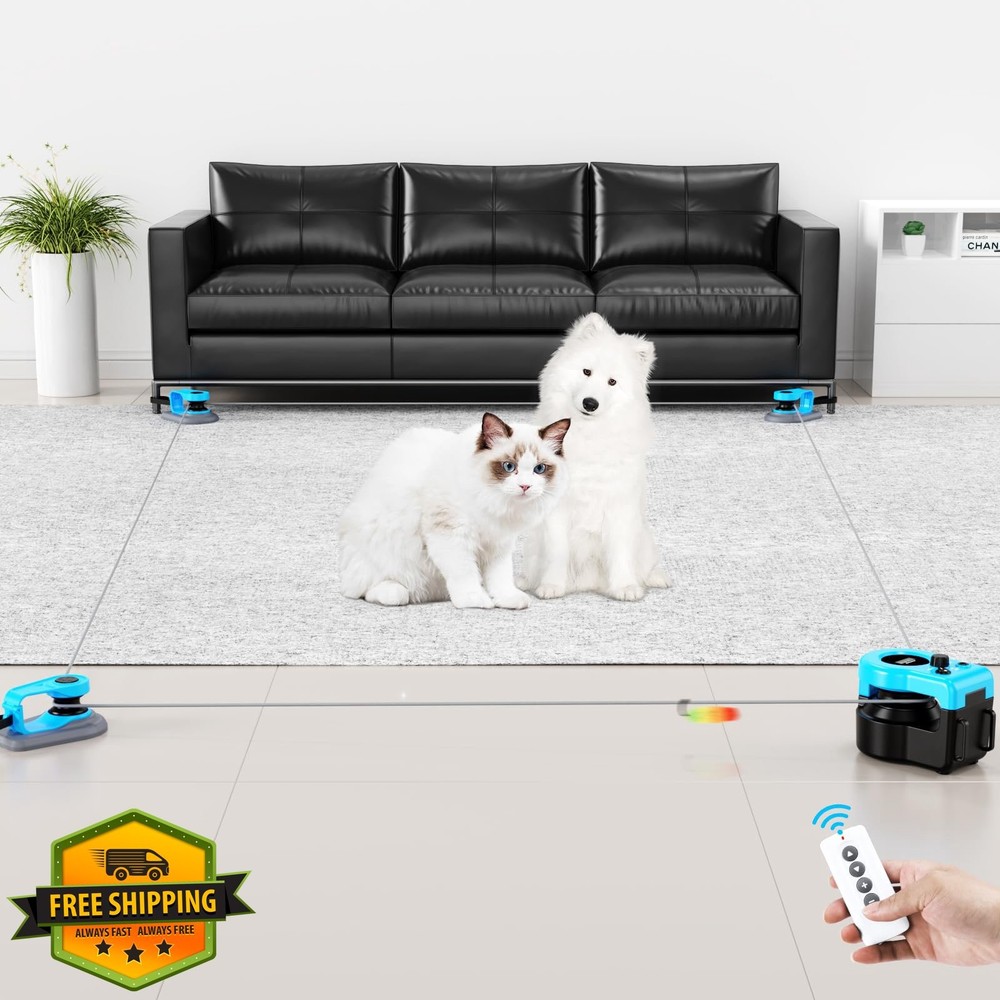Pet Deluxe Interactive Cat Toy Auto Remote Control Chase Mouse Blue