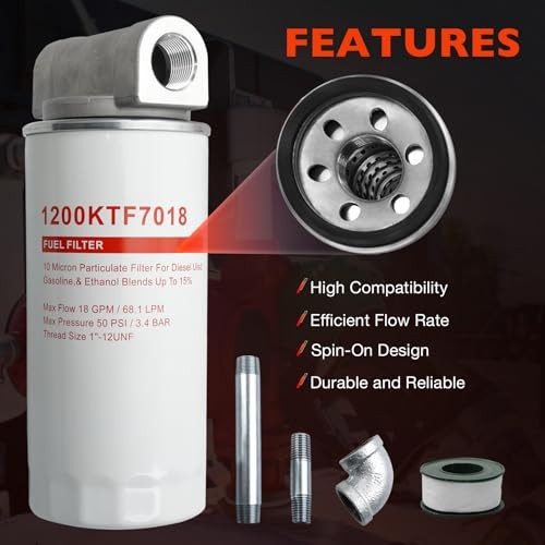 1200KTF7018 Fuel Filter Spin-On Particulate Replacement for Transfer Pumps