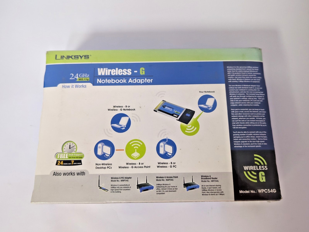 CISCO LINKSYS WIRELESS-G NOTEBOOK ADAPTER WPC54G