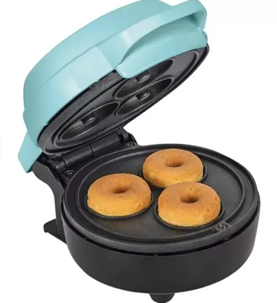 BELLA MINI DONUT MAKER Non-Stick Easy Clean Compact Design Makes 3 Mini Donuts