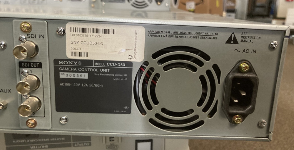 Sony CCU-D50 SDI Video Camera Control Unit