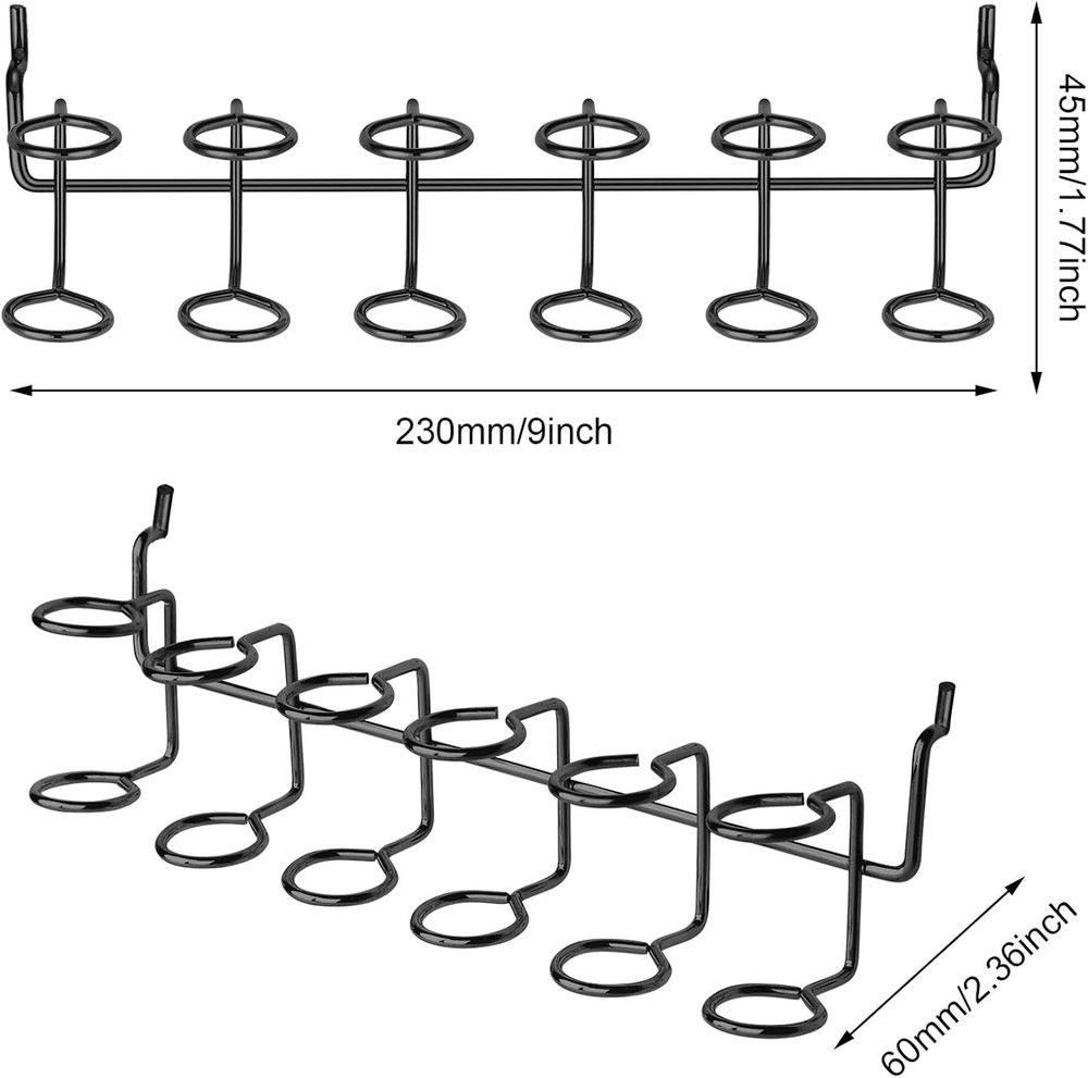 4 Pieces Pegboard Screwdriver Holders Peg Board Organizer Accessories Multi Ring