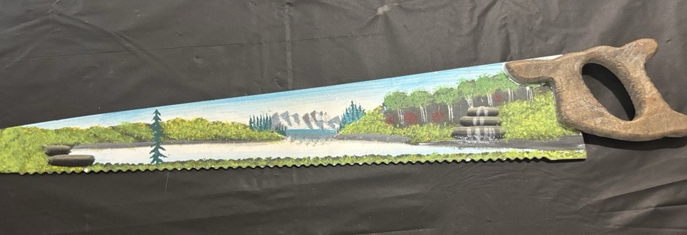 Mini Hand Painted Saw 12”