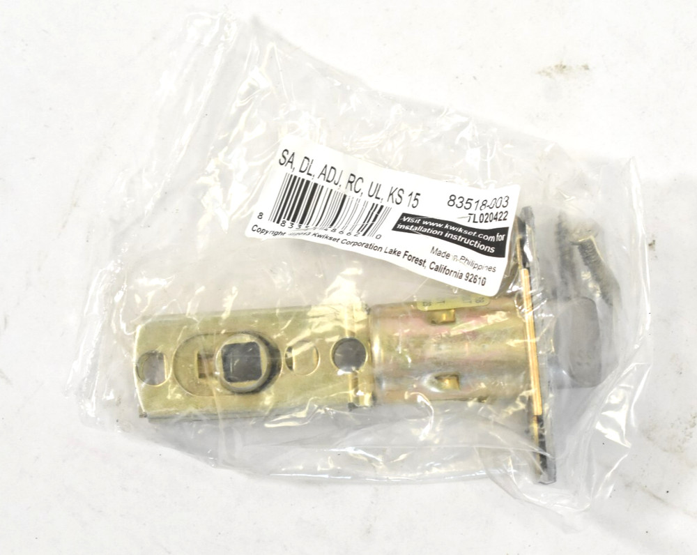 Kwikset UL Listed Replacement Lock Latch Bolt Round Corner Adjustable 83518-003