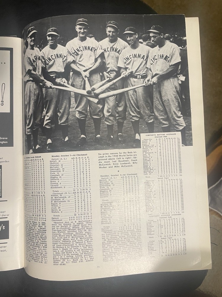 1970 World Series program Unscored From Cincinnati.