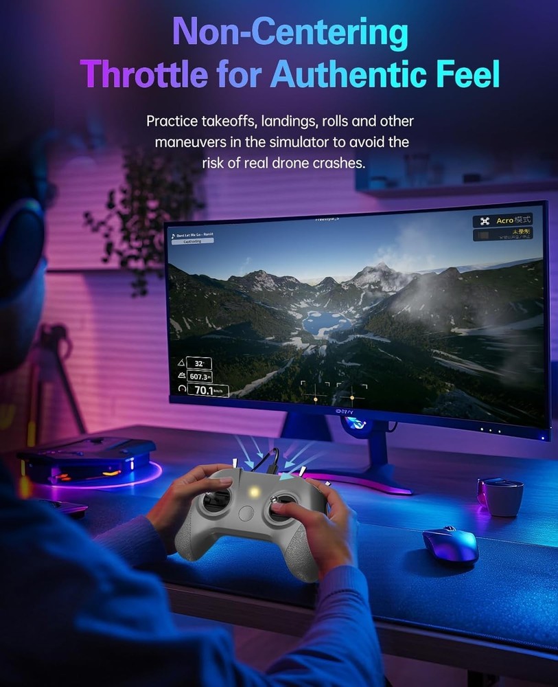 S8 Pro Drone Simulator Controller for FPV Beginner Pilots Training, 8 Channel...