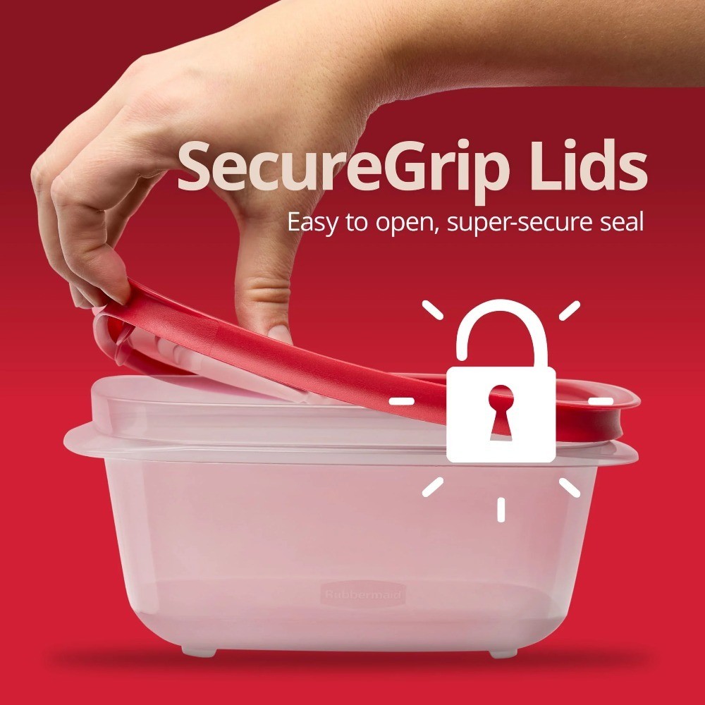 2-Pack 0.77-Cup EasyStore Rectangular Food Storage Containers with Lids for