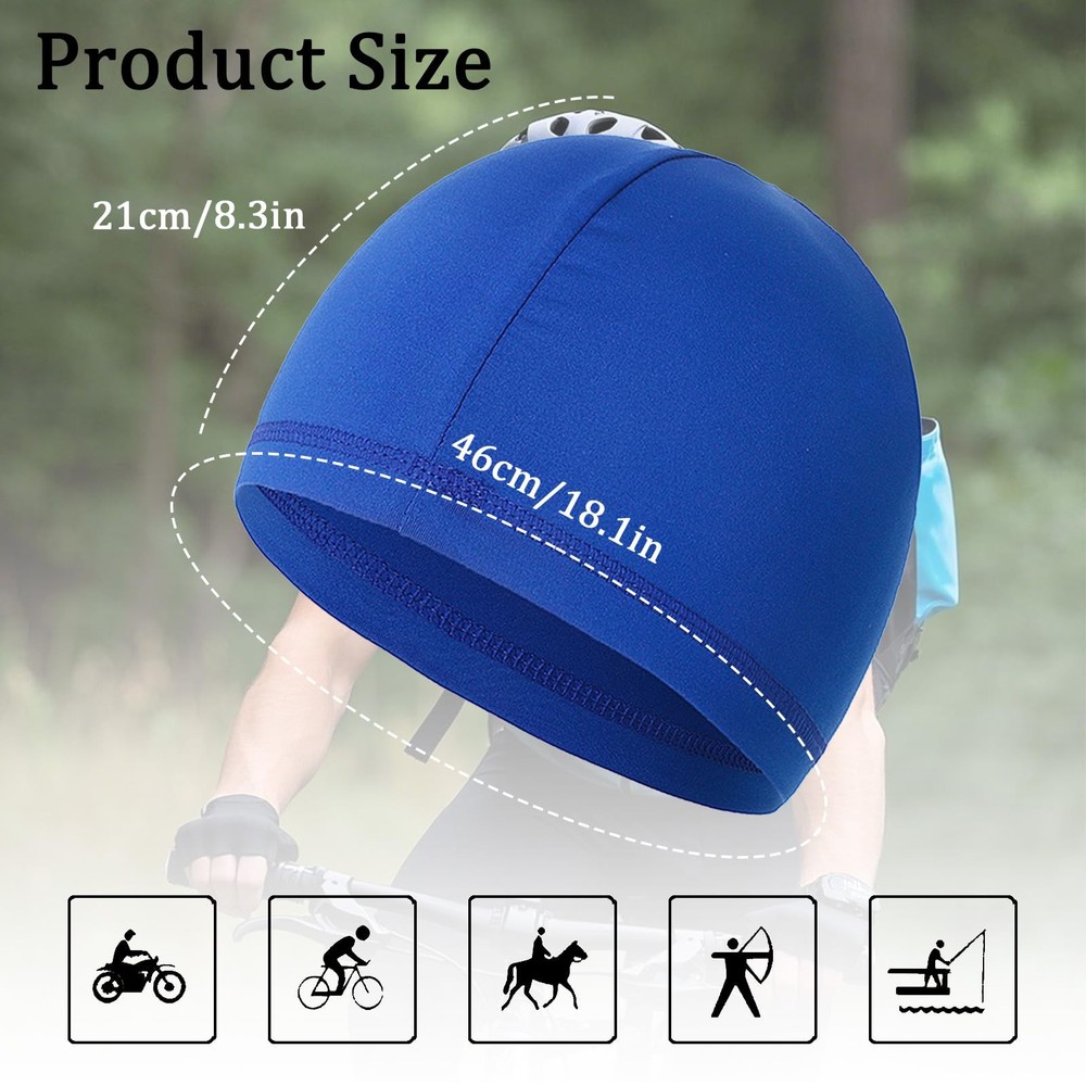 10 Pcs Cooling Skull Caps for Men Cap Welding Helmet One Size, Solid Color