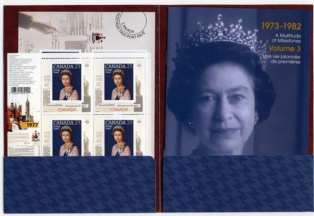 QUEEN Elizabeth ll Diamond Jubilee = KEEPSAKE folder Volume #3 Canada 2012