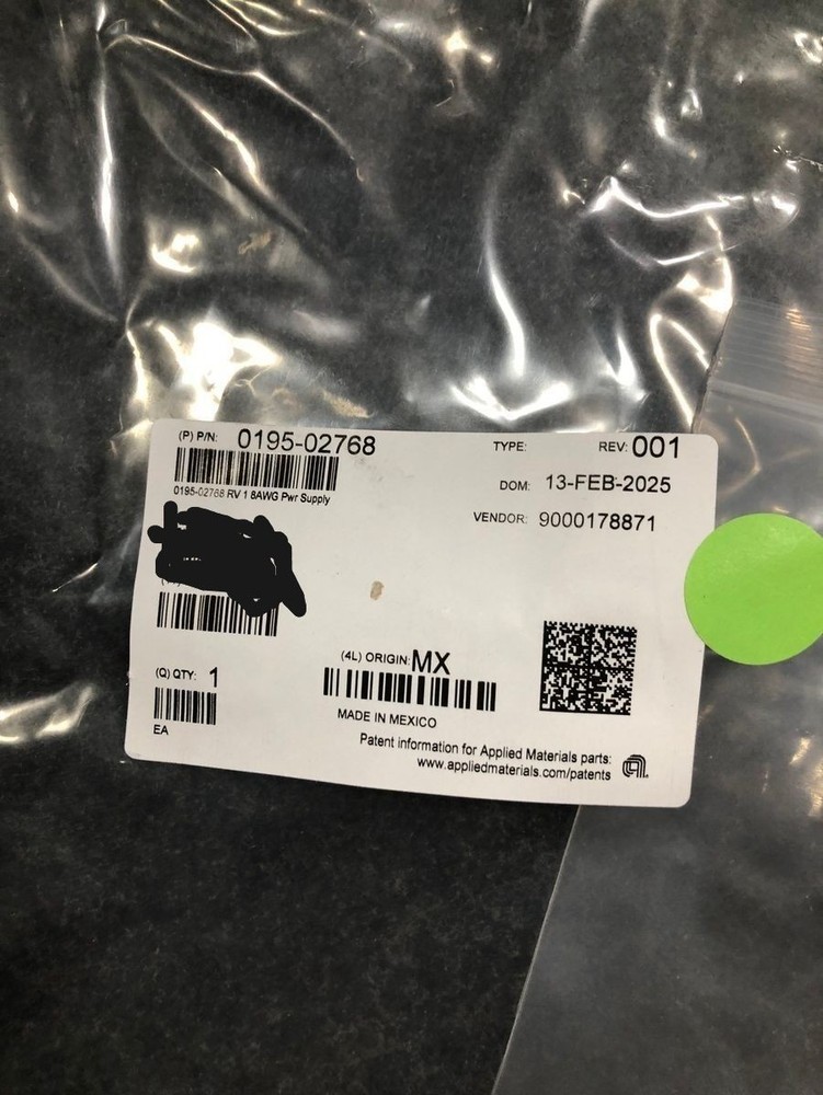 APPLIED MATERIALS RF Generator Power Supply Cable 0195-02768