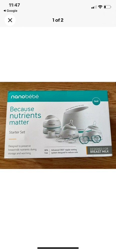 NanoBebe Starter Set Smart Warmer, Pump Adapters, Caps **Missing Pacifier’s **