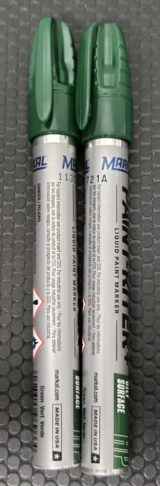 2 Markal Paint Riter Green Oily Surface Paint Makers Plus Series
