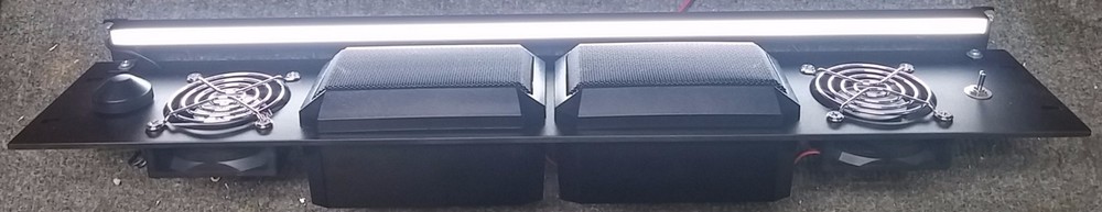 2U RACK PANEL Dual FAN, Dual SPEAKER, LED and DIMMER Combo