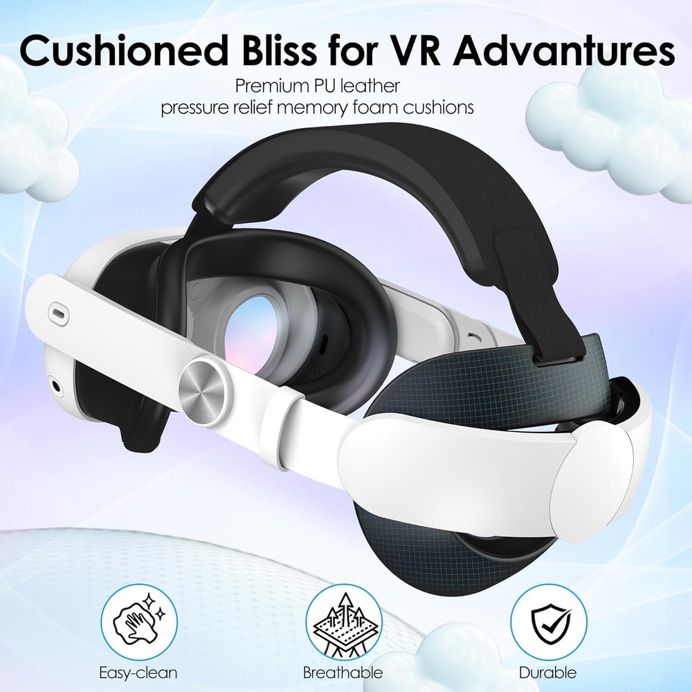 Ergonomic Adjustable Head Strap for Oculus Quest 3/Quest 3S - Ultimate Comfort