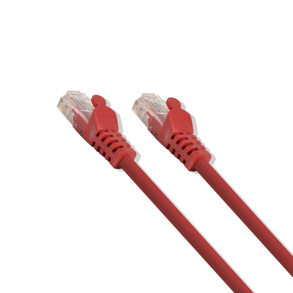 5Ft Cat5e Ethernet RJ45 Lan Wire Network Red UTP 5 Feet Patch Cable (5 Pack)