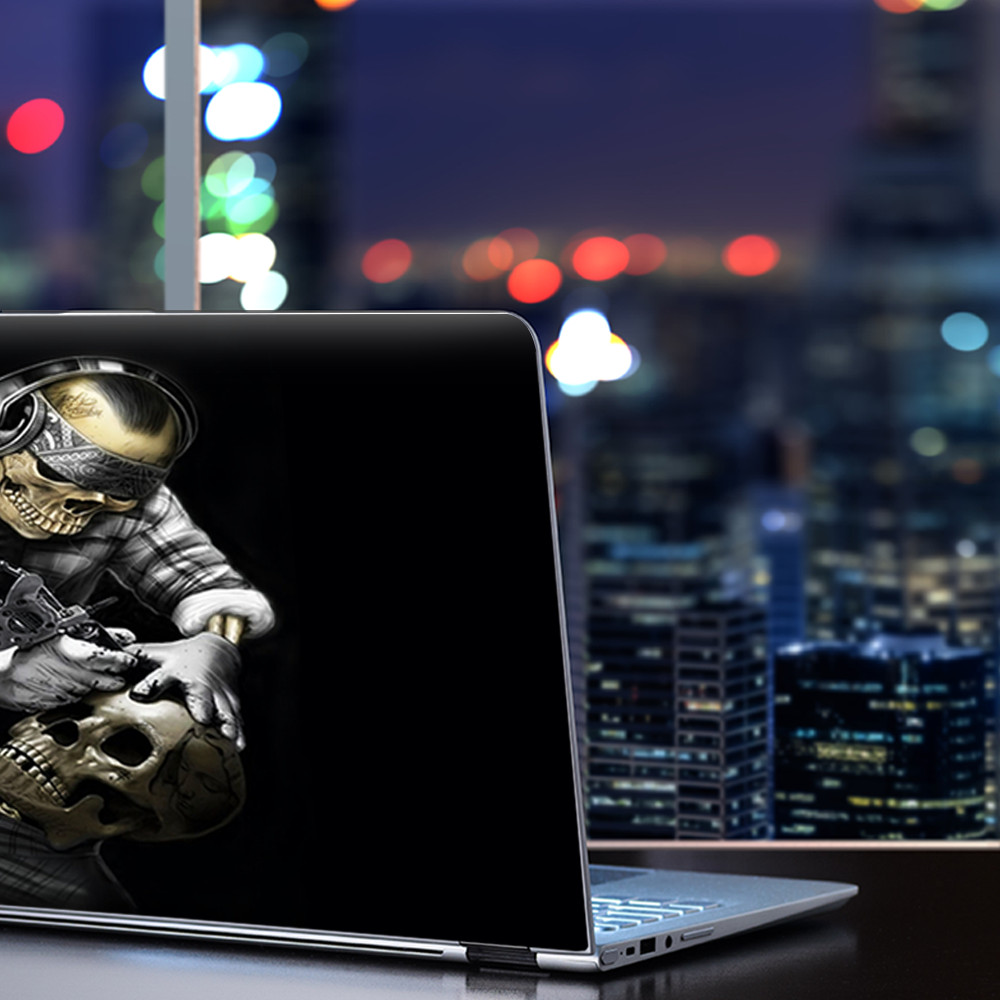 Universal Laptop Skins wrap for 15" - Skeleton tattooer